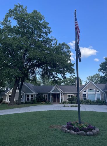 Customer photo review of 25 ft. Commercial Flagpole with External Rope Halyard Rated At 88mph