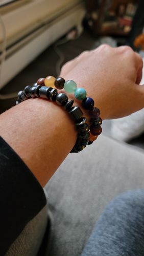 Customer photo review of Weight Loss Black Stone Magnetic Therapy Bracelet
