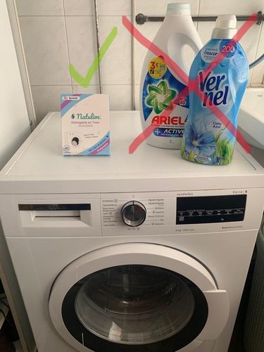 Customer photo review of Eco-Tiras de Detergente 40 lavados Natulim