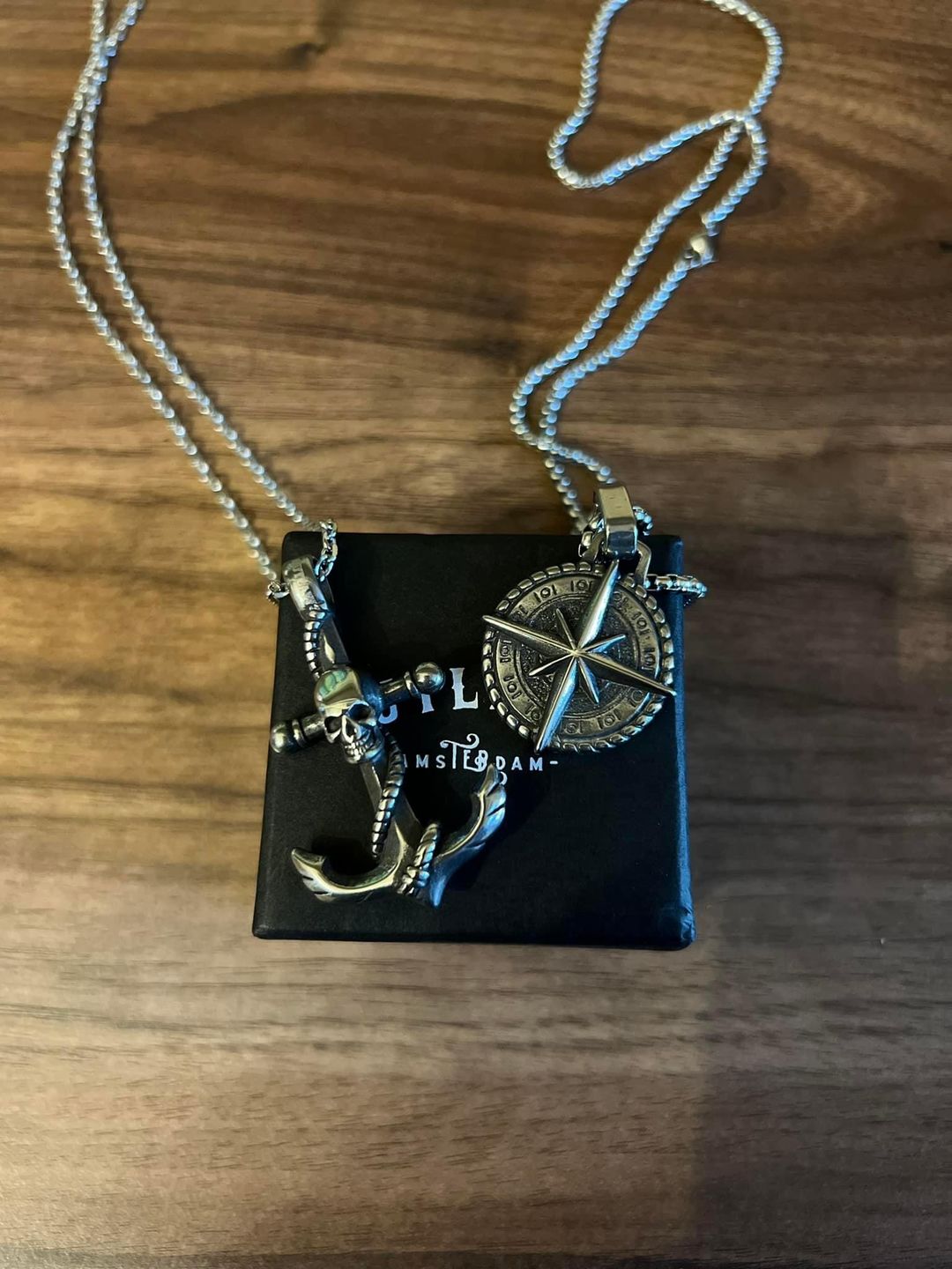 Customer photo review of SKULLED ANCHOR. - NECKLACE