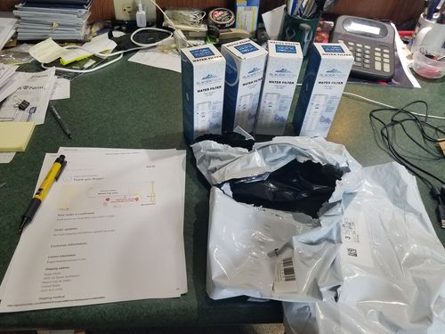 Customer photo review of Glacier Fresh Replacement for GE XWF Refrigerator Water Filter, 2-Pack