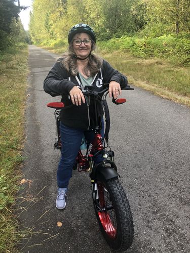 Customer photo review of VTUVIA SF20 Step-Thru Folding Fat Tire E-Bike