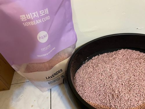 Customer photo review of [4包以上免運] PANI 豆腐砂 原味 薰衣草 綠茶 7L