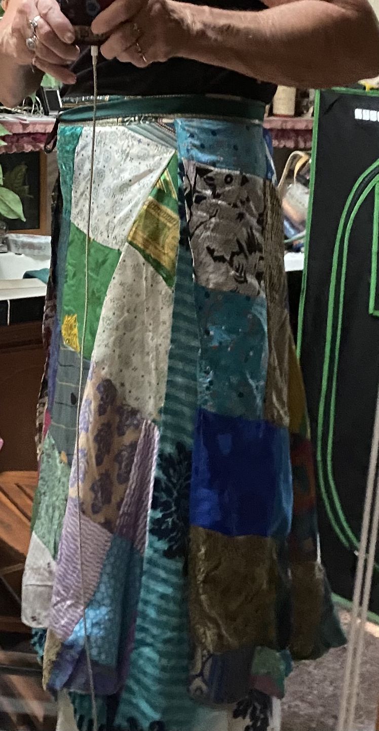 Customer photo review of Perfectly Patchwork Wrap Skirt