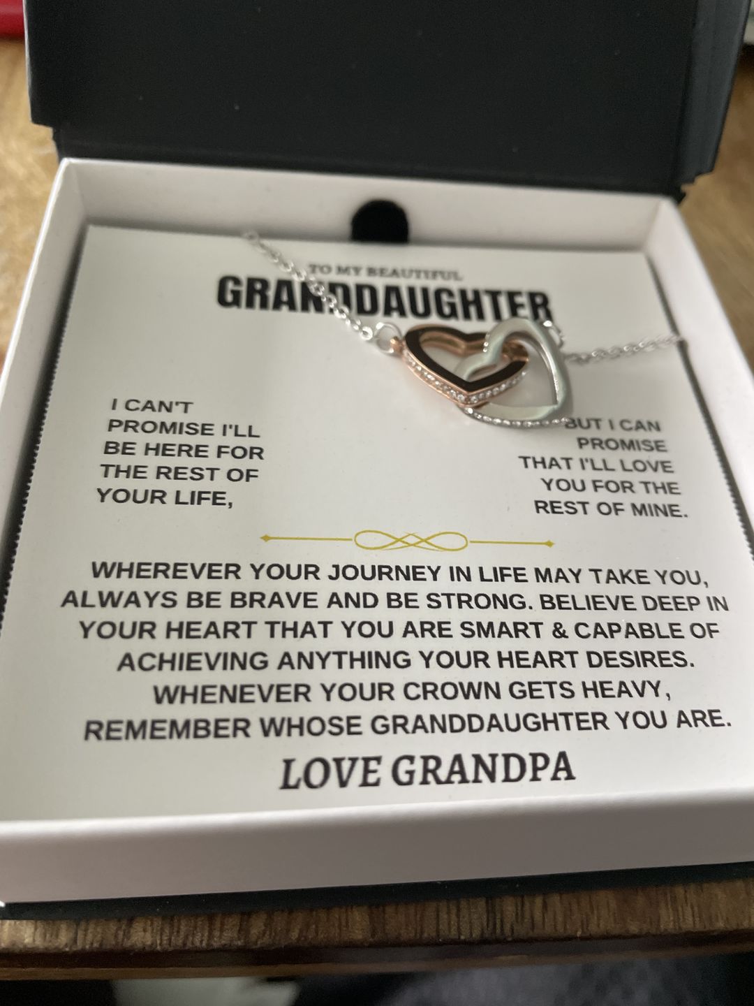 Customer photo review of To My Grandson - Love, Grandpa - Cuban Link Chain Gift Set - SS160