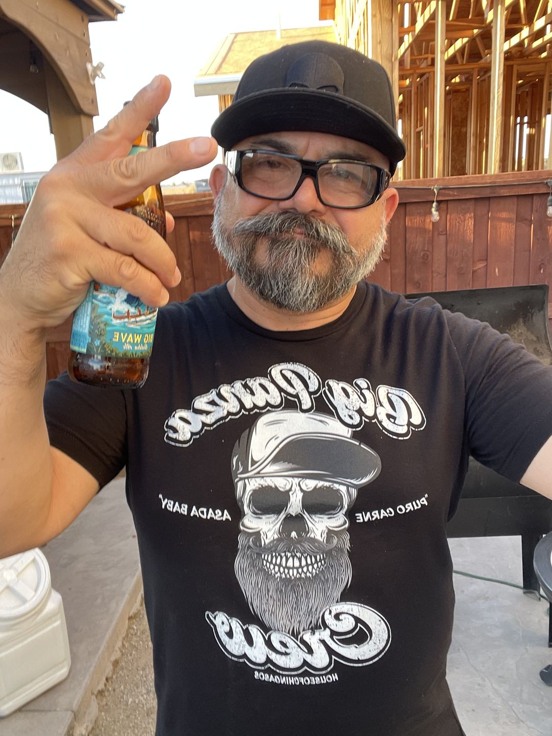 Customer photo review of Premium Big Panza Crew Chingon T-shirt