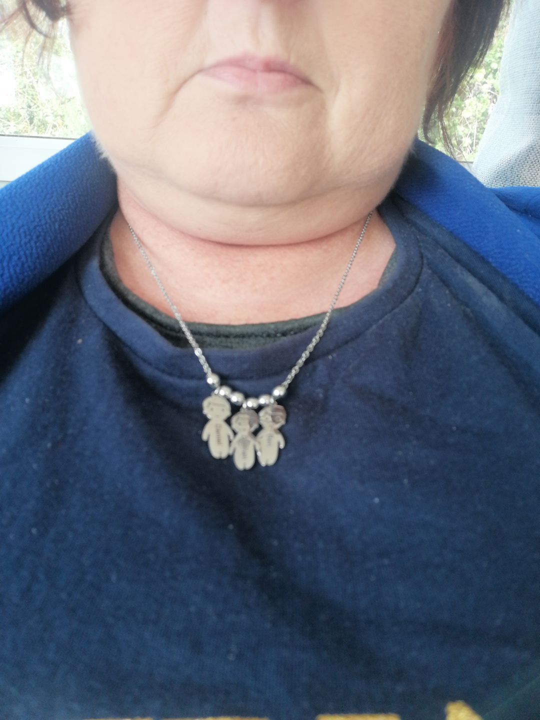 Customer photo review of Personalised My Children Necklace
