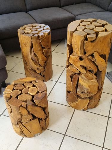 Customer photo review of Teak Holz Säule XILON rund