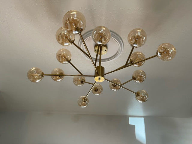 Customer photo review of Modern Sputnik Branching Bubble Chandelier