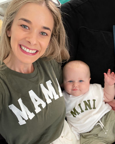 Customer photo review of Mama & Mini College Matching T-Shirts