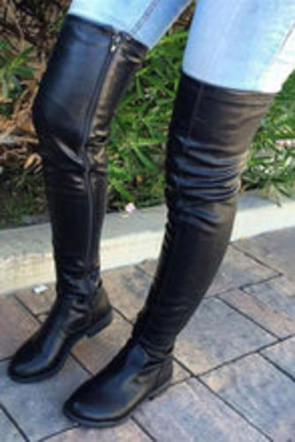 Customer photo review of Solid Color Casual Boots