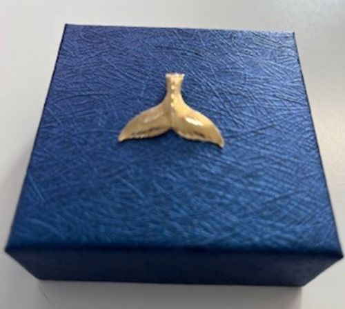 Customer photo review of 14K Yellow Gold Whale Tail Pendant (S/M) (Chain Sold Separately)