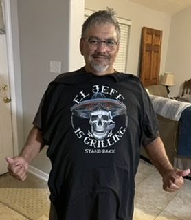 Customer photo review of Premium El Jefe Is Grilling OG Greaser Tee