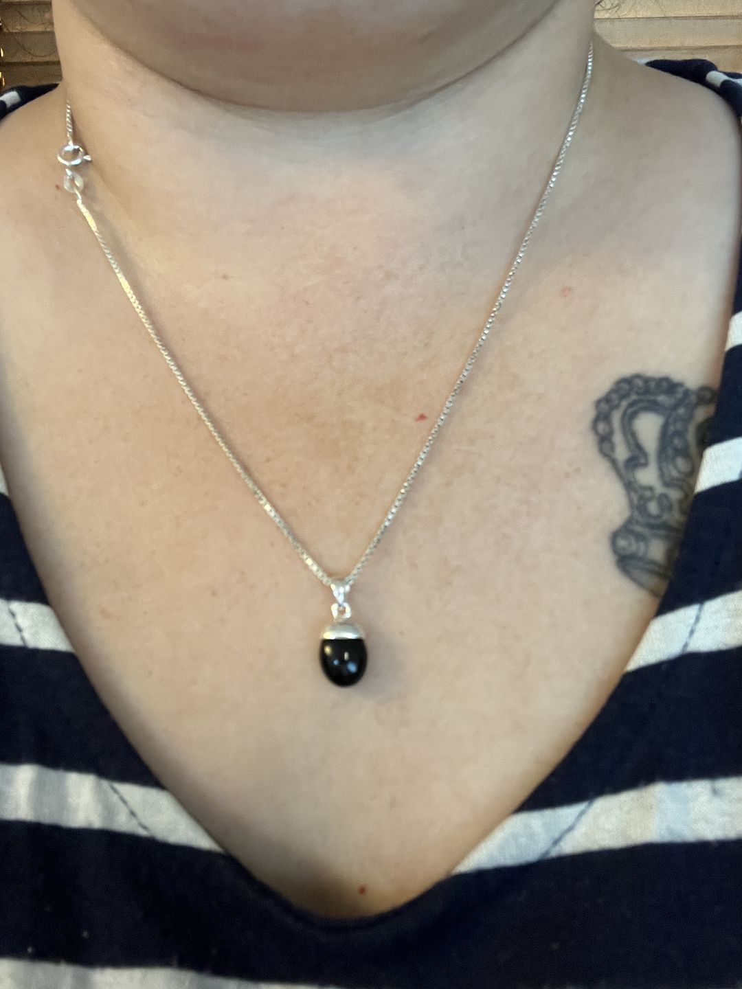 Customer photo review of Berlock Trumlad Onyx Silver