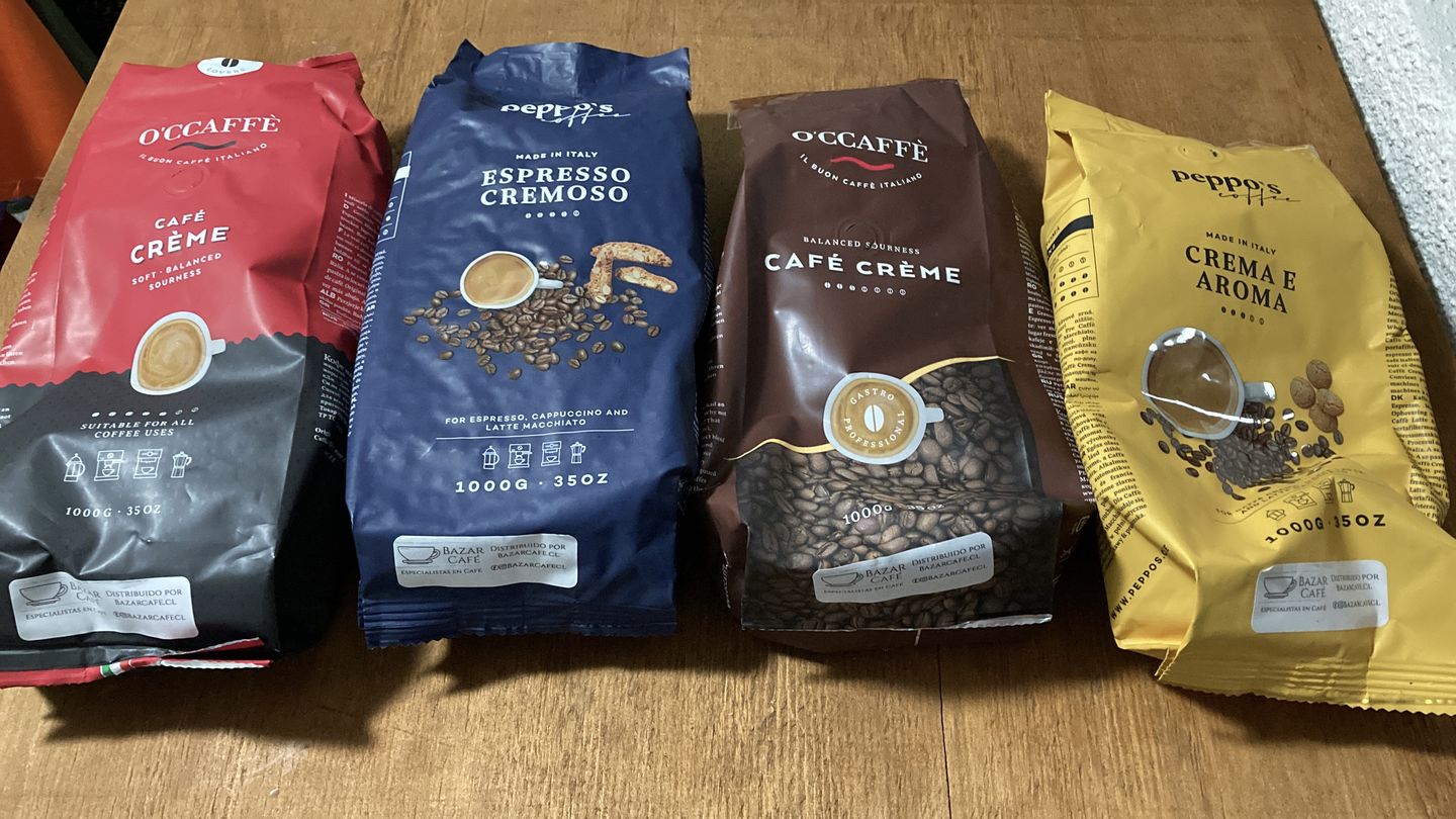 Customer photo review of Occaffe Grano Espresso Creme Rojo 1kg