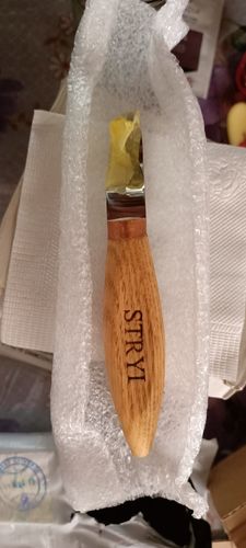 Customer photo review of Spoon Bowl Kuksa Сarving Hook Knife With Double Sided Sharpening 25 mm