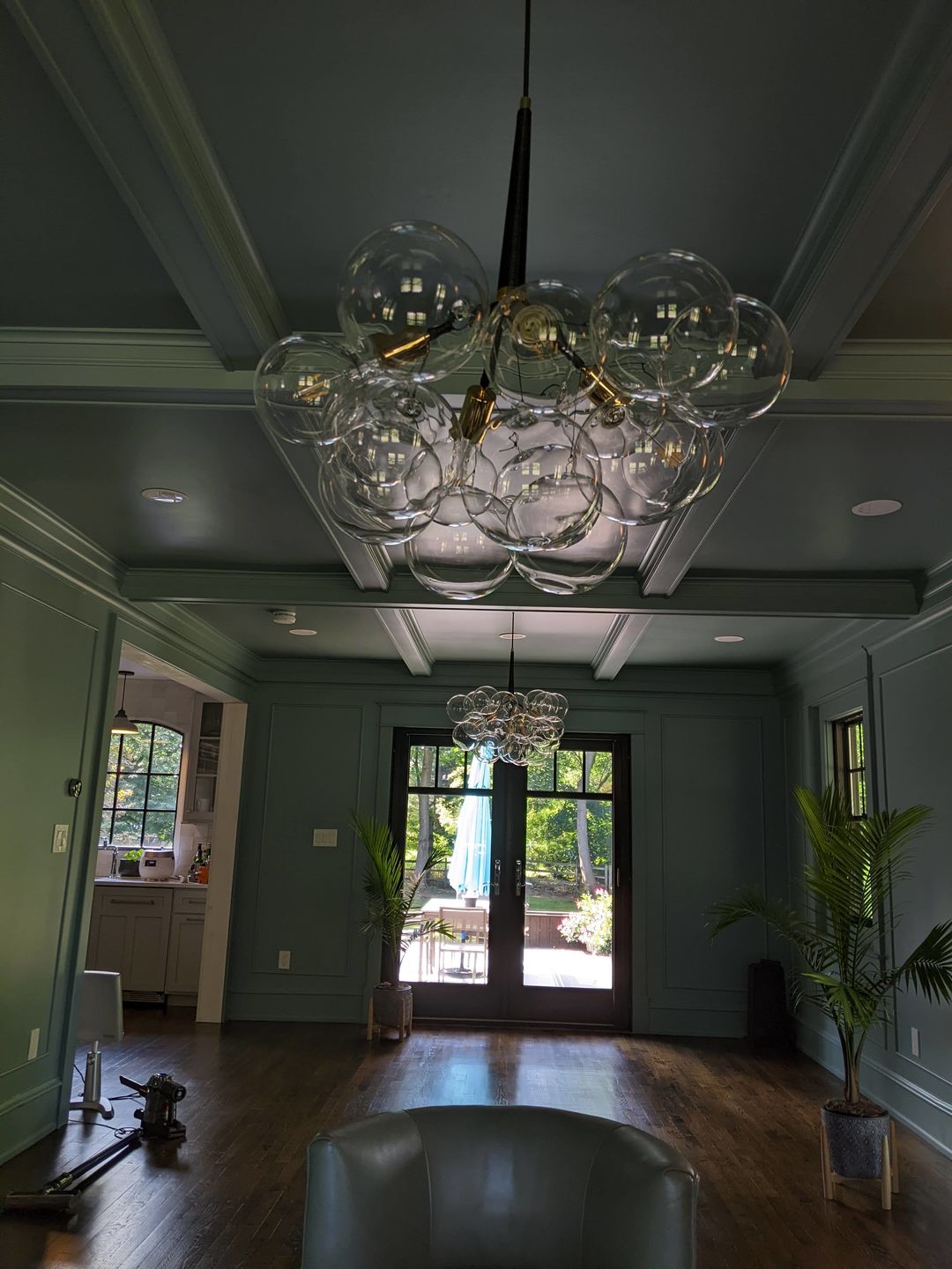 Customer photo review of Modern Clear Glass Bubble Cluster Chandelier