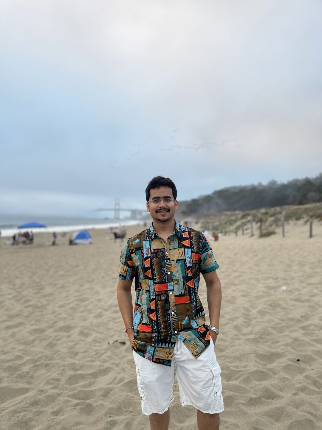 Customer photo review of Tribal Geometry Print Button Up Shirt