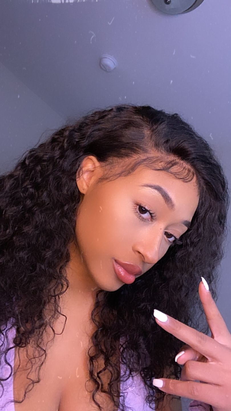 Customer photo review of Wavymy Glueless Kinky Curly 4x4 Lace Closure Wig HD Lace Wear & Go Wigs Dome Cap 180% Denisity