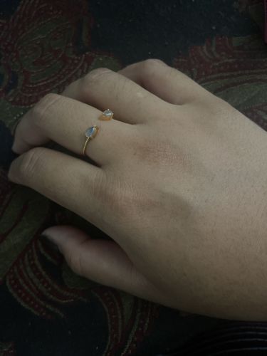 Customer photo review of Labradorite Teardrop Ring (Gold)