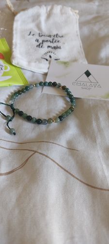 Customer photo review of Bracelet en Agate verte