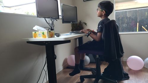 Customer photo review of Evo Electric Standing Height Adjustable  Desk(Free Shipping Nationwide)