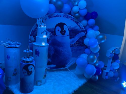 Customer photo review of Round Display Cylinder Pedestals with Covers