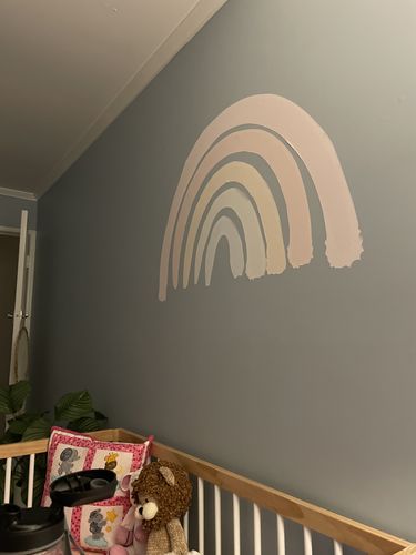Customer photo review of Pastel Rainbow Peel & Stick Decal