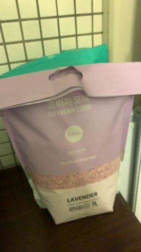 Customer photo review of [4包以上免運] PANI 豆腐砂 原味 薰衣草 綠茶 7L