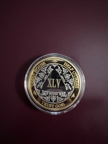 Customer photo review of 1 to 50 Year 40mm Gold & Silver AA Medallions - Bi-Plate Fancy Chips/Coins