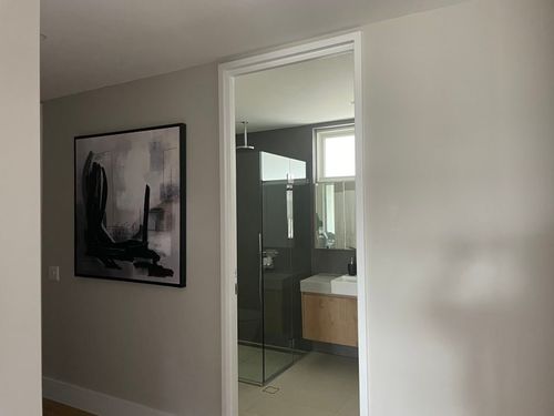 Customer photo review of Hand-Finished A Certain Thing - Original Black and White Abstract Canvas Print