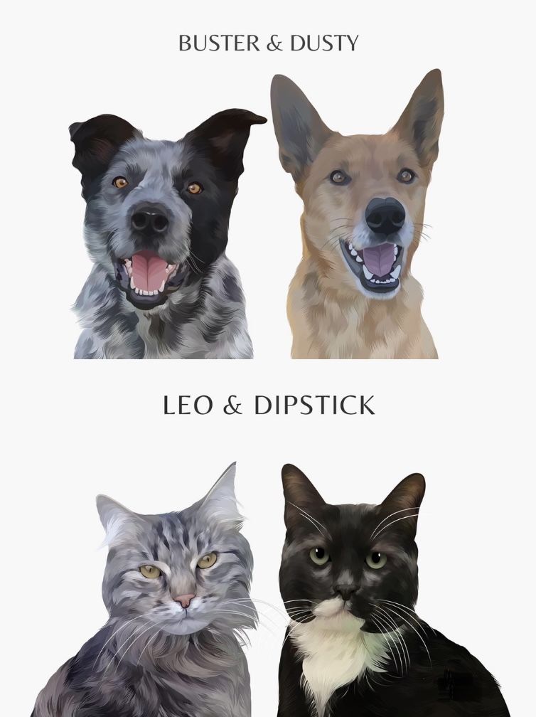 Customer photo review of Custom Pet Portrait (Digital Copy)