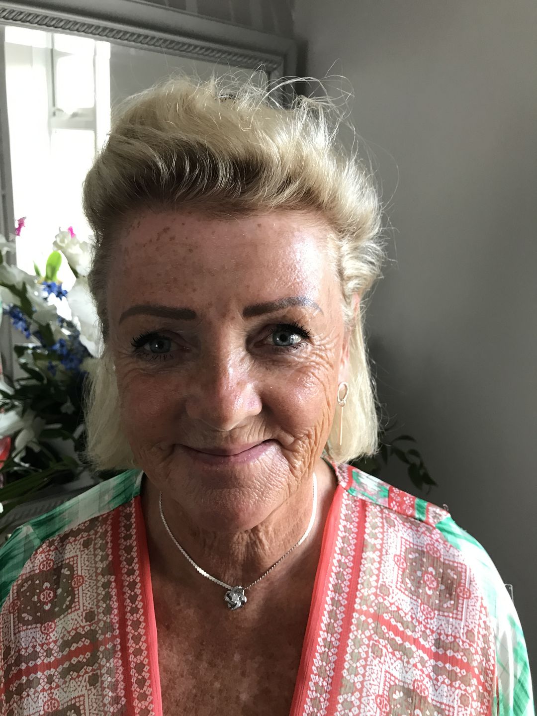 Customer photo review of To My Wonderful Wife Silver Love knot necklace
