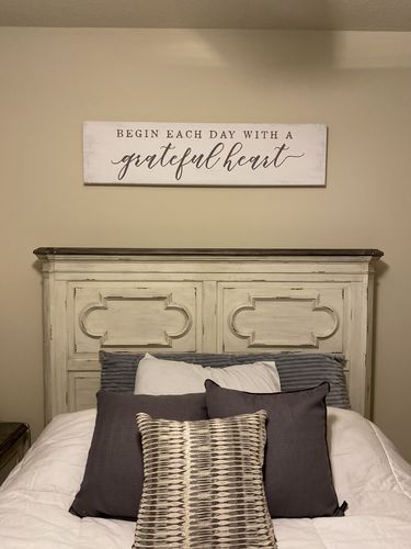 Customer photo review of Begin Each Day With a Grateful Heart Canvas Wall Art