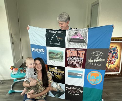 Customer photo review of Classic T-Shirt Blanket