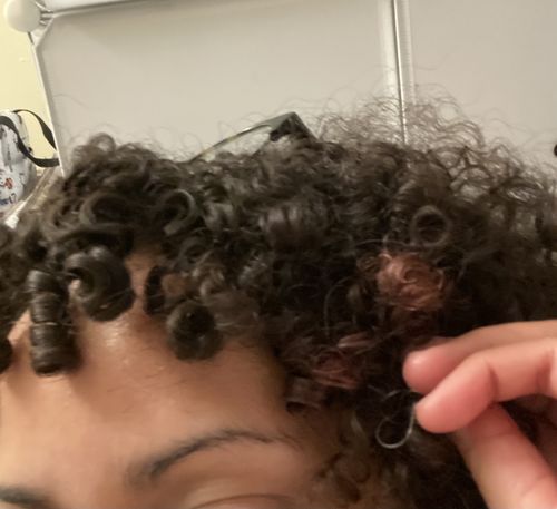 Customer photo review of Temporary Hair Color Gel - Cranberry