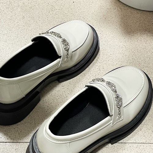 Customer photo review of Rhinestone Heart Loafers