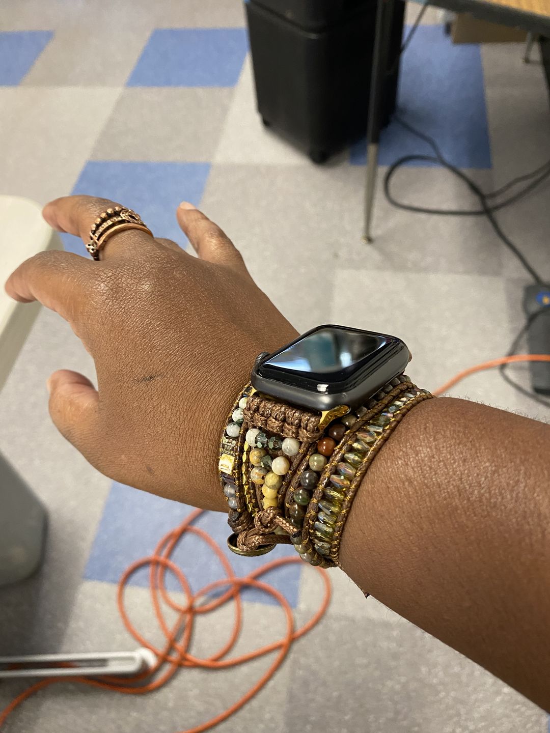 Customer photo review of Moonlight Goddess Apple Watch Strap