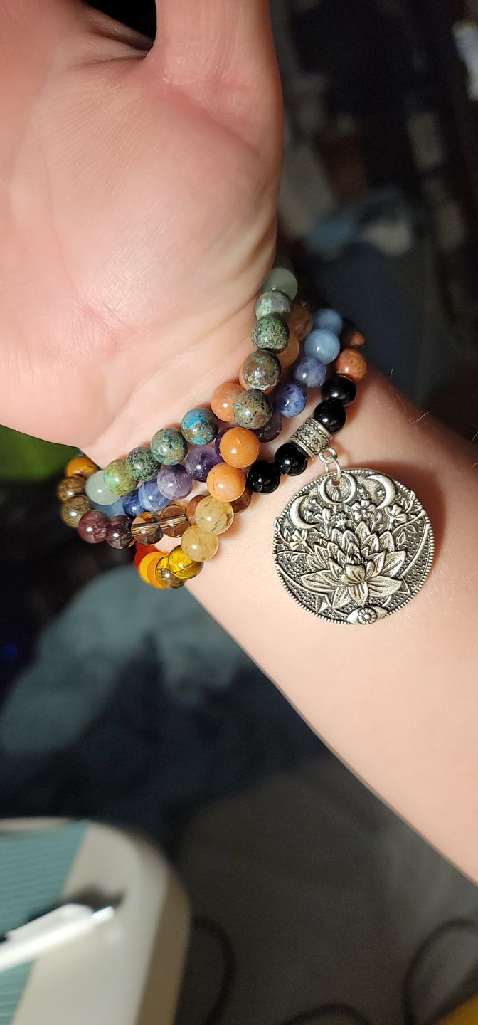 Customer photo review of 7 Chakra Gemstone Mala Bead