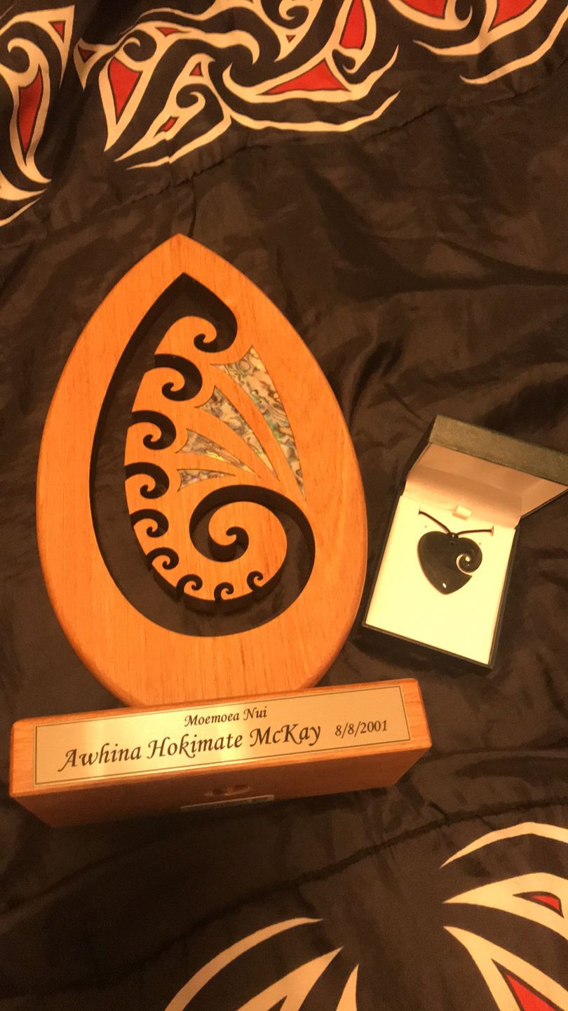 Customer photo review of Genuine NZ Greenstone Heart with Koru Necklace