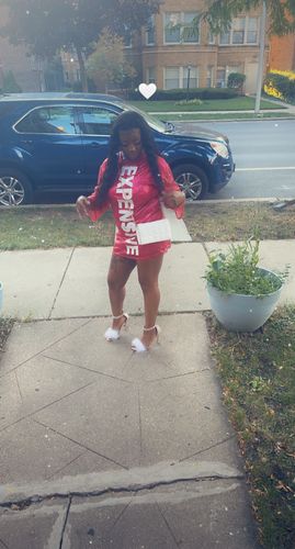 Customer photo review of Letter Print Sequined Sparkly Mini Dress