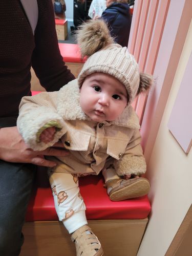 Customer photo review of Mummy & Me Pom Pom Beanies