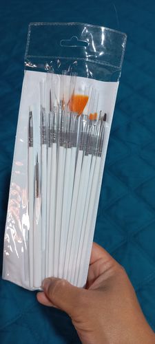 Customer photo review of Set de Pinceles para Mano Alzada 15 pzas