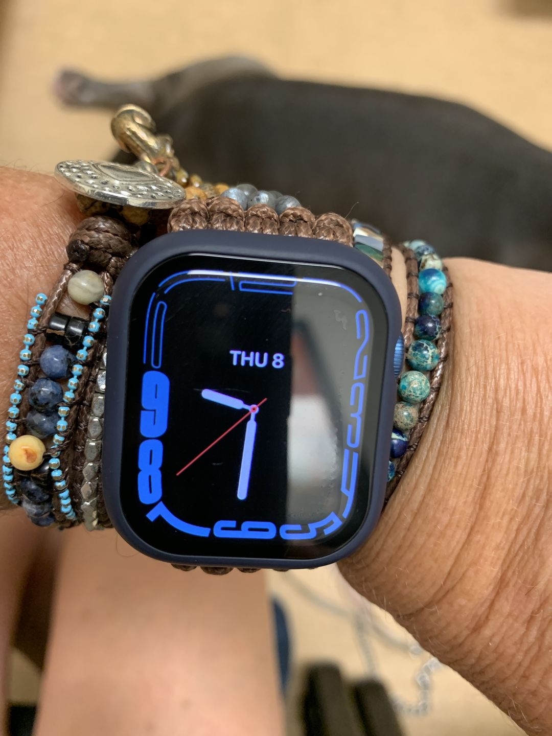 Customer photo review of Serene Ocean Apple Watch Strap