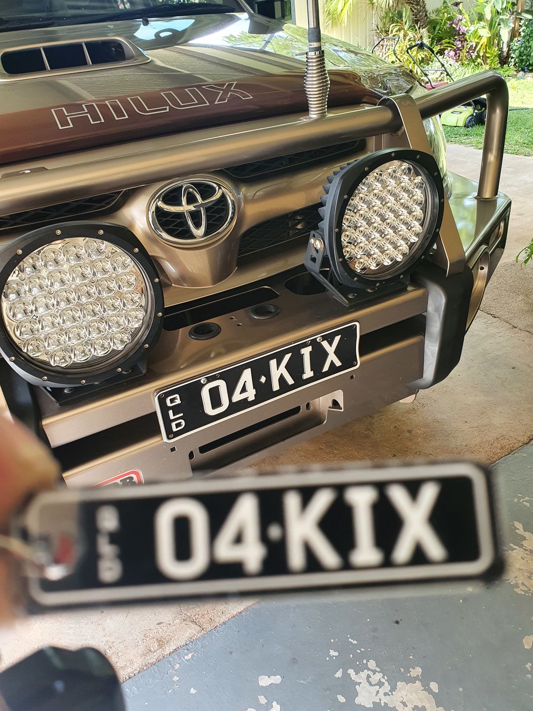 Customer photo review of QLD Prestige Licence Plate Custom Keychain