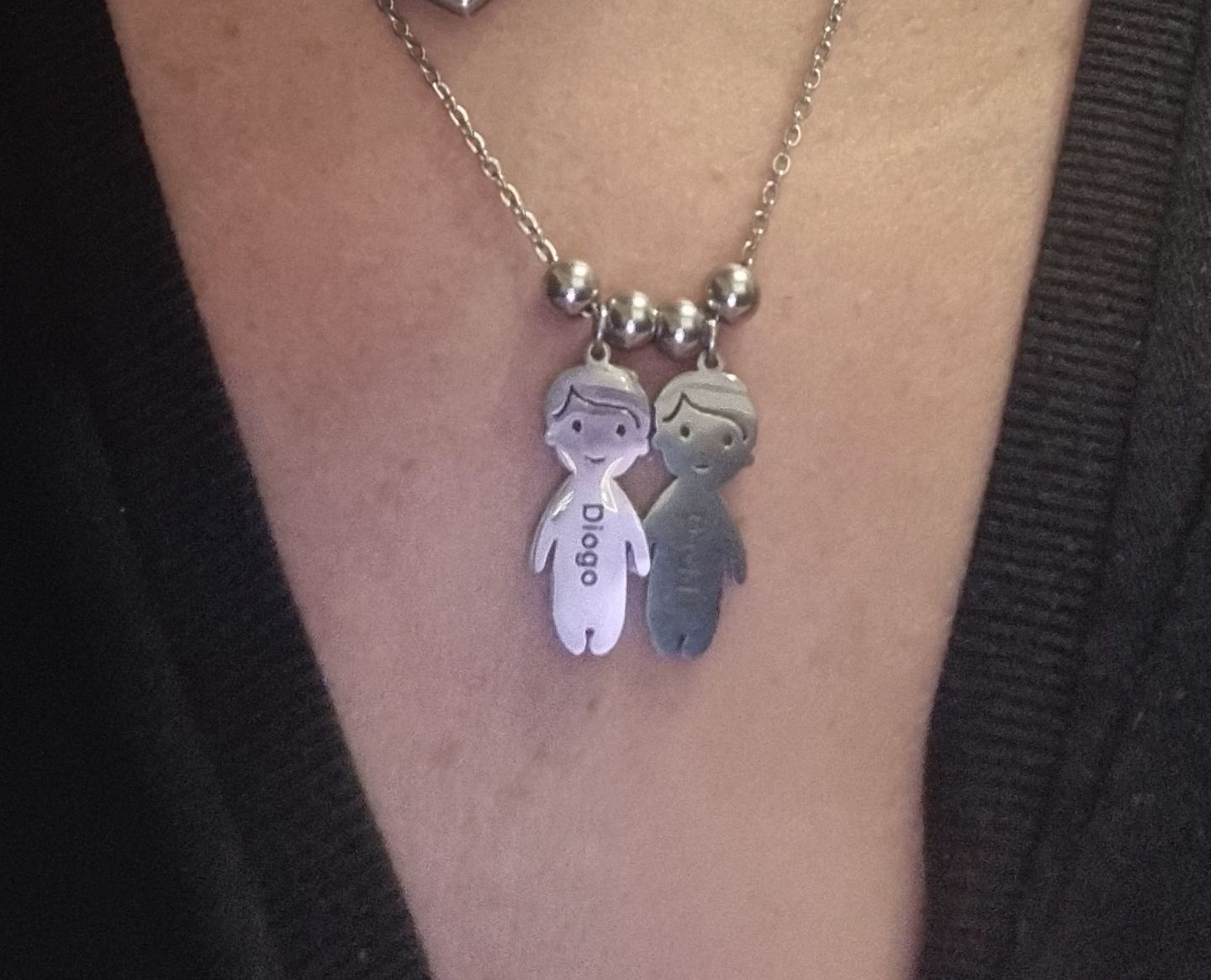 Customer photo review of Personalised My Children Necklace