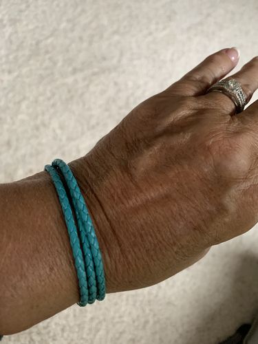 Customer photo review of Leather Triple Wrap