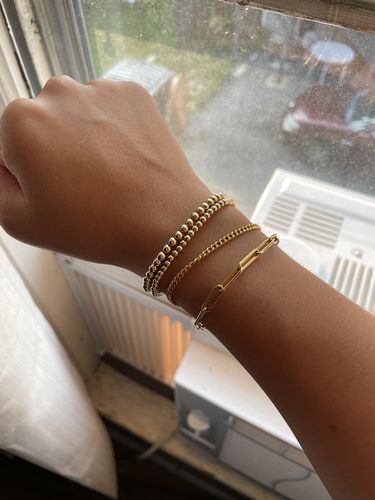 Customer photo review of juno bracelet double stack (3+4mm)