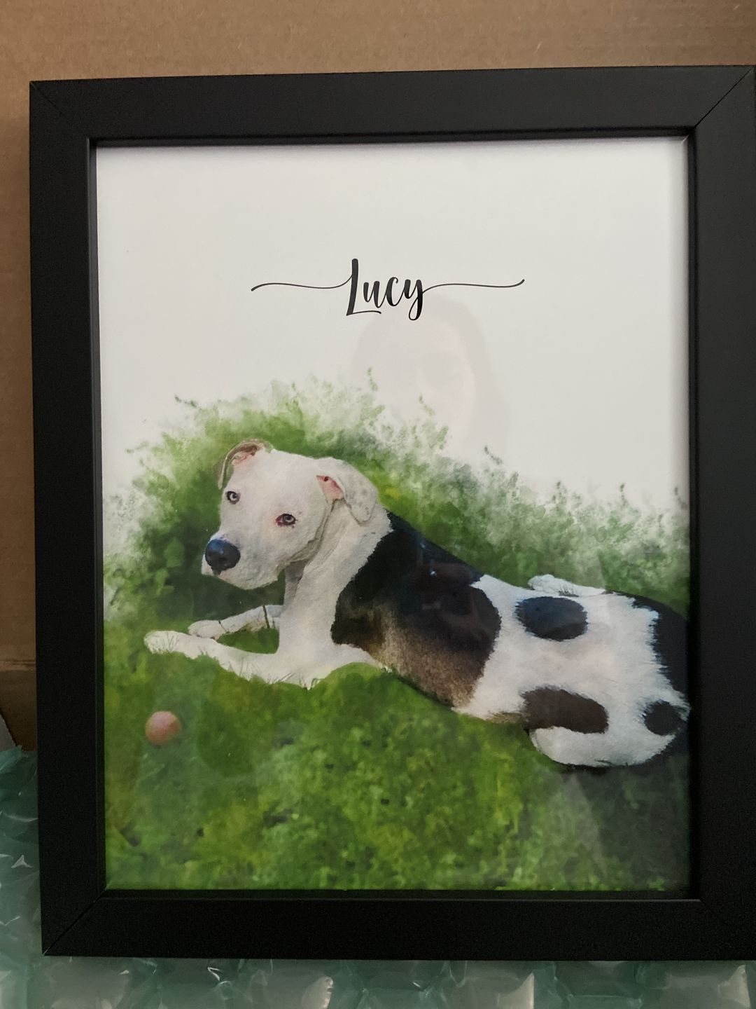 Customer photo review of Custom Pet Portrait