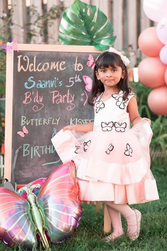 Customer photo review of Flower Girl Butterfly Embellished Princess Dress